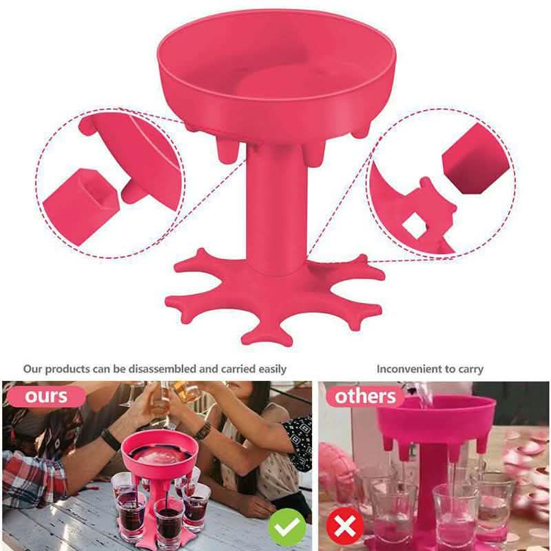 6 Shot Glass Dispenser and Holder Wine & Dining - Tophatter Daily Deals