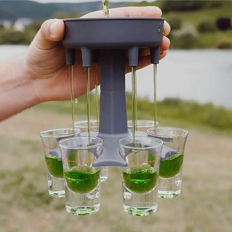 6 Shot Glass Dispenser and Holder Wine & Dining - Tophatter Daily Deals