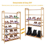 6 Tier Bamboo Shoe Rack Organizer Storage & Organization - Tophatter Daily Deals