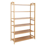6 Tier Bamboo Shoe Rack Organizer Storage & Organization - Tophatter Daily Deals