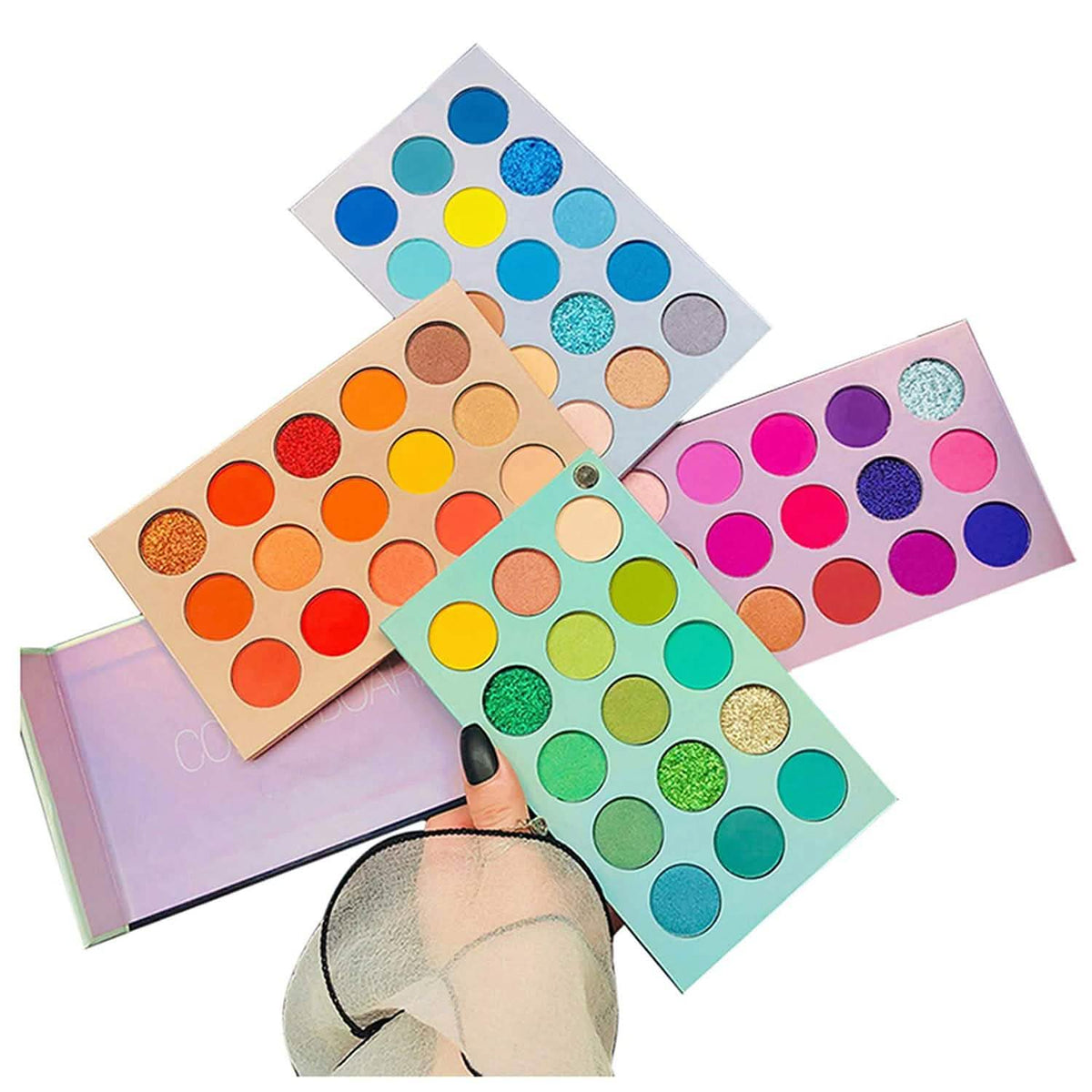 60 Colors Eyeshadow Palette 4-in-1 Color Board Makeup Palette Set Beauty & Personal Care - Tophatter Daily Deals