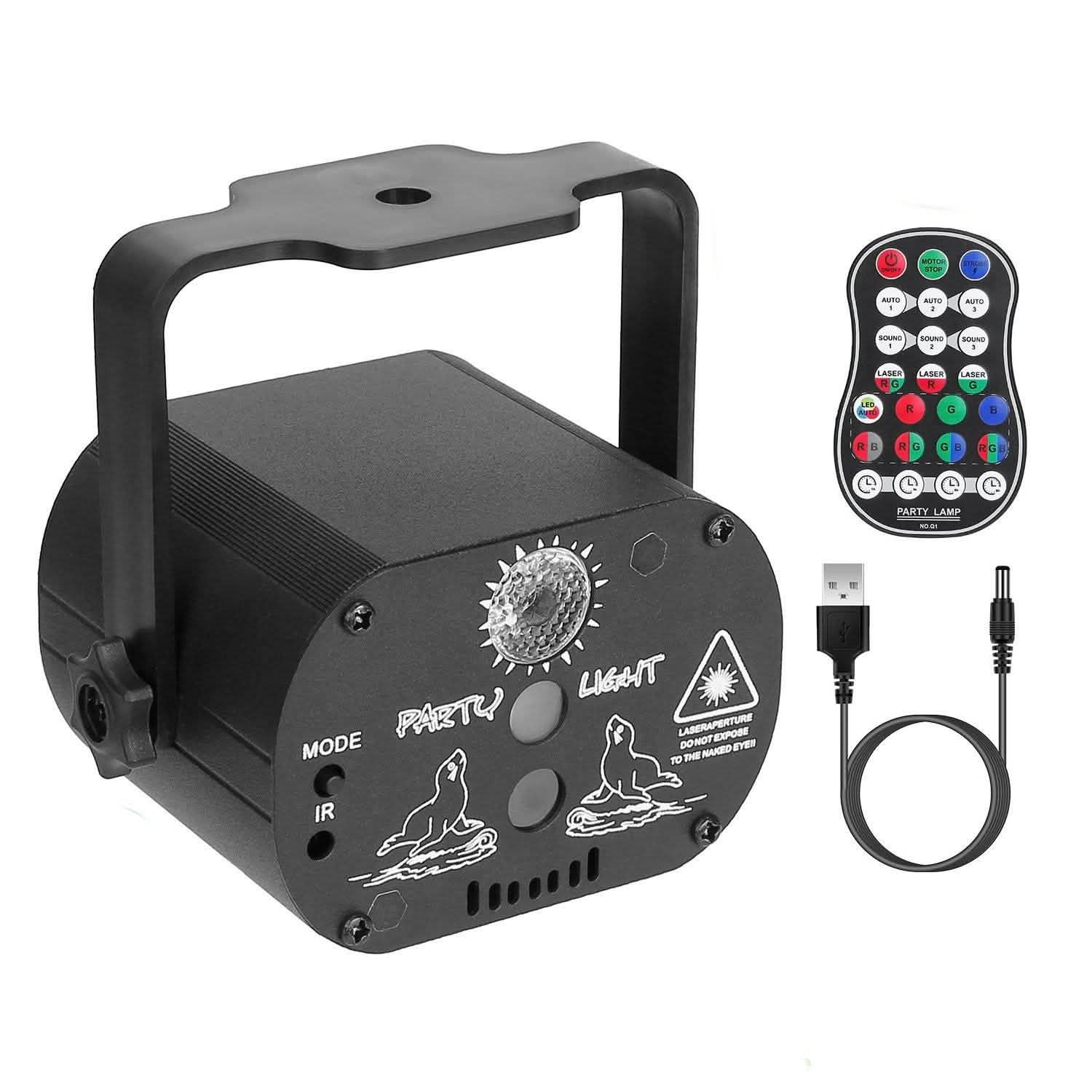 60 Pattern Laser Stage Light Sound Indoor Lighting - Tophatter Daily Deals