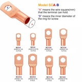 60-Piece: Battery Bare Copper Ring Lug Terminals Home Improvement - Tophatter Daily Deals