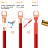 60-Piece: Battery Bare Copper Ring Lug Terminals Home Improvement - Tophatter Daily Deals