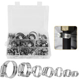 60-Pieces: Hose Clamp Stainless Steel Adjustable Worm Gear Automotive - Tophatter Daily Deals