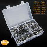 60-Pieces: Hose Clamp Stainless Steel Adjustable Worm Gear Automotive - Tophatter Daily Deals