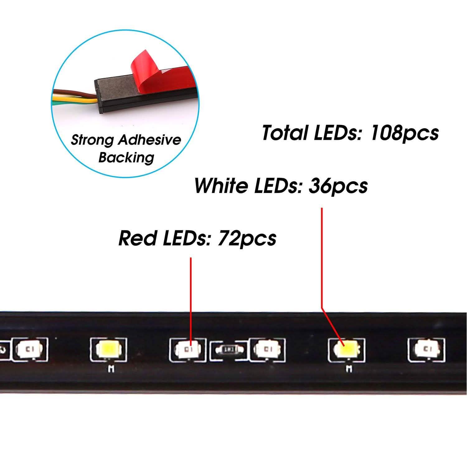 60" Truck Tailgate Brake/Reverse/Turn Signal LED Light Stip Automotive - Tophatter Daily Deals