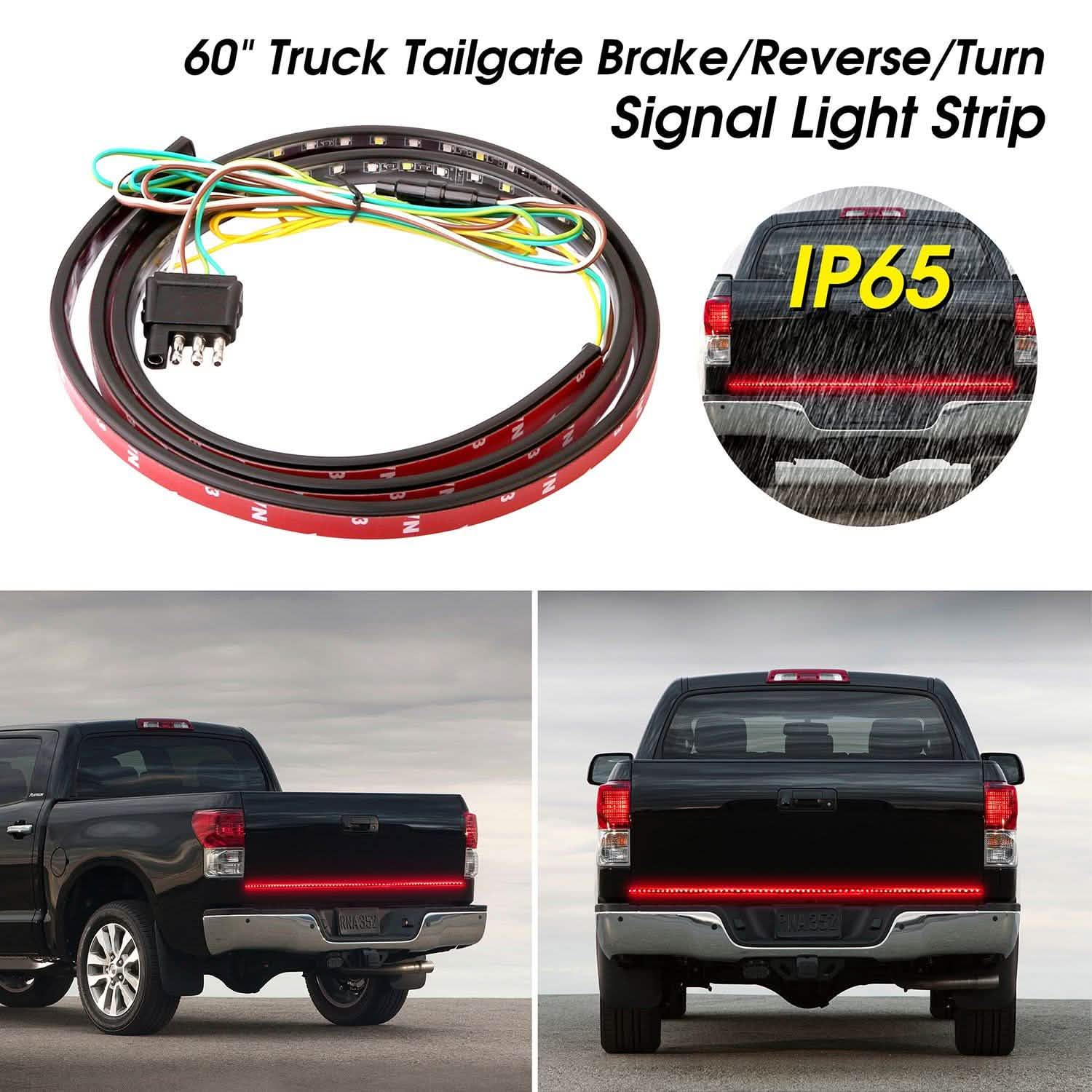 60" Truck Tailgate Brake/Reverse/Turn Signal LED Light Stip Automotive - Tophatter Daily Deals