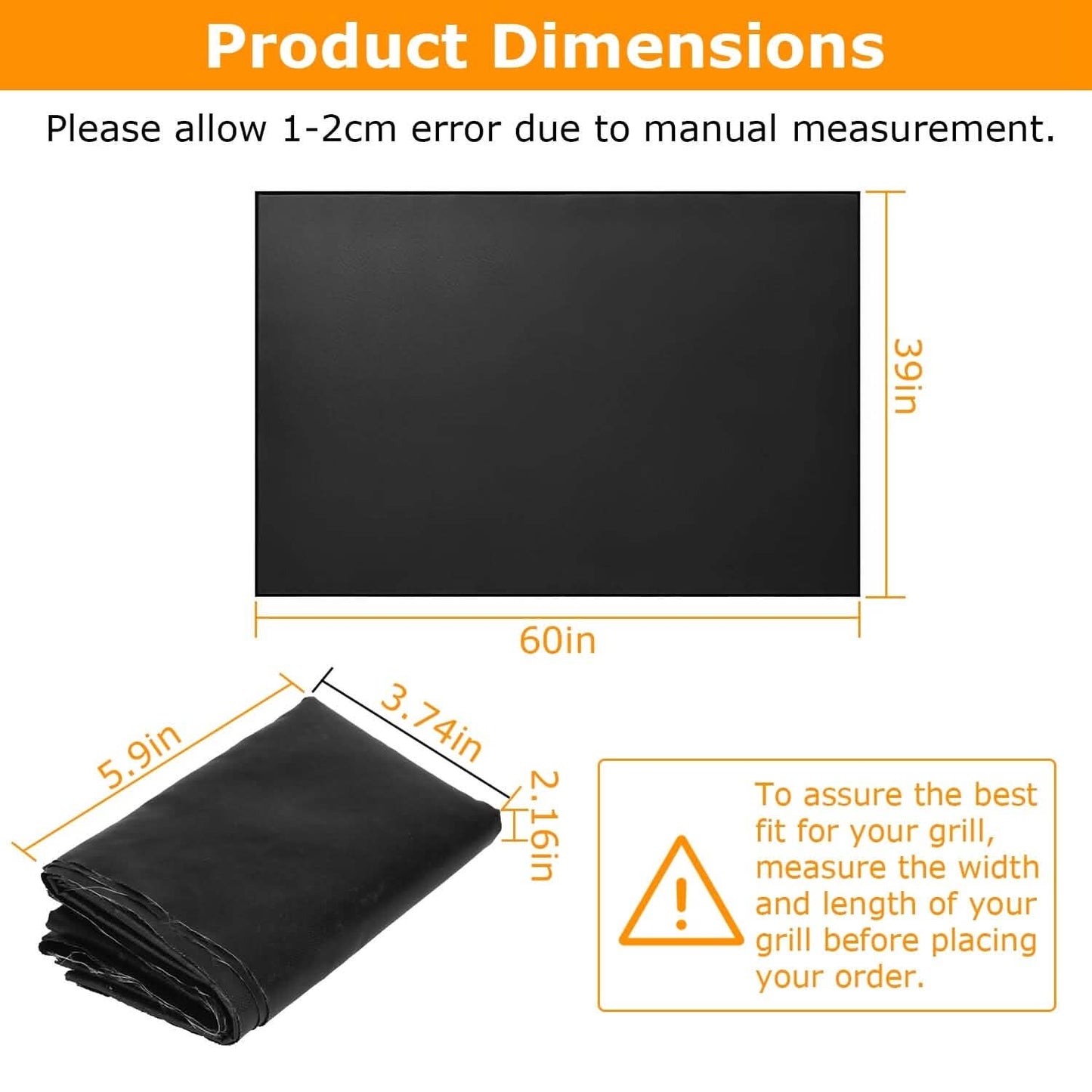 60 x 39" Under Grill Mat Folding Oil Absorbent Reusable Water Resistant Kitchen Tools & Gadgets - Tophatter Daily Deals