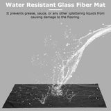 60 x 39" Under Grill Mat Folding Oil Absorbent Reusable Water Resistant Kitchen Tools & Gadgets - Tophatter Daily Deals