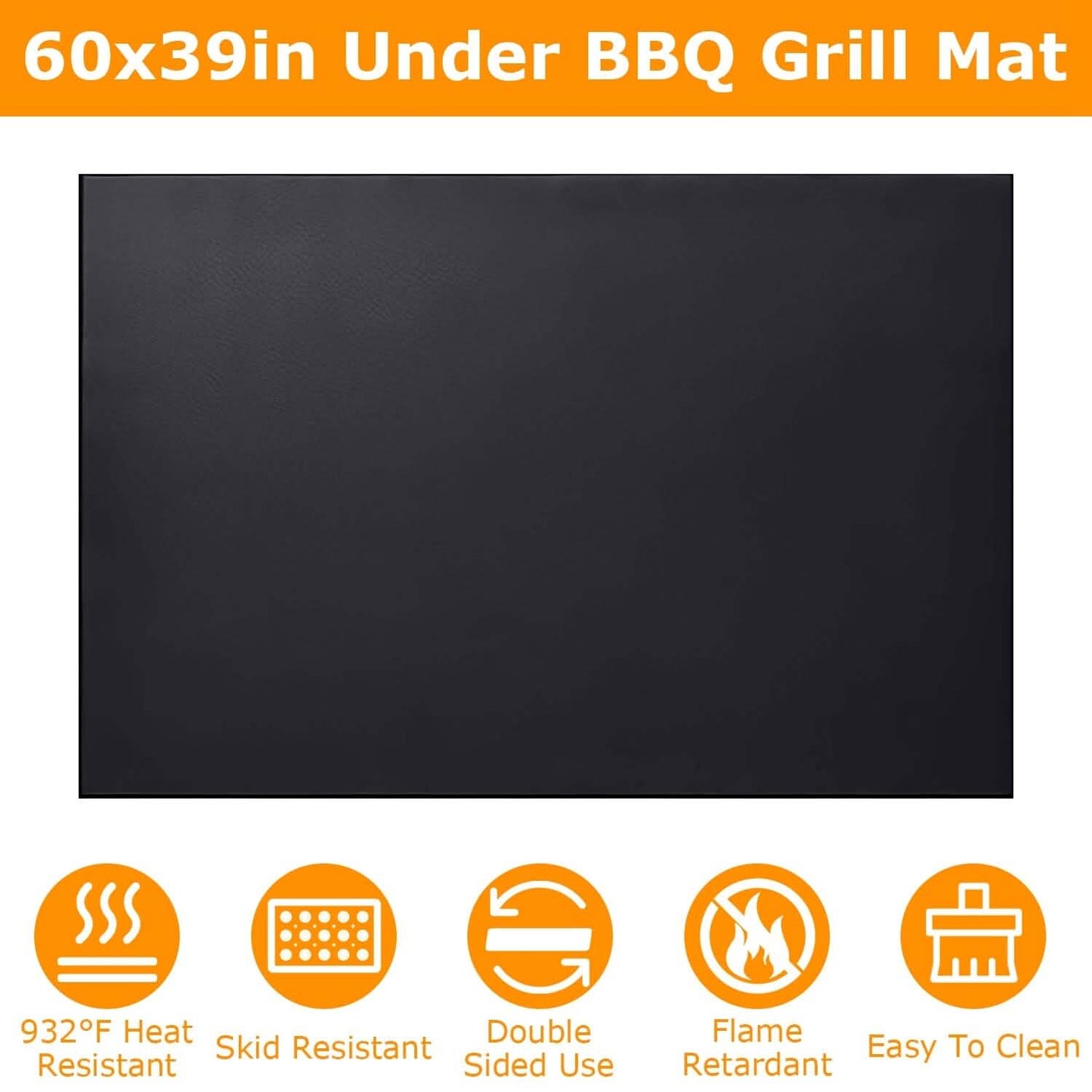 60 x 39" Under Grill Mat Folding Oil Absorbent Reusable Water Resistant Kitchen Tools & Gadgets - Tophatter Daily Deals