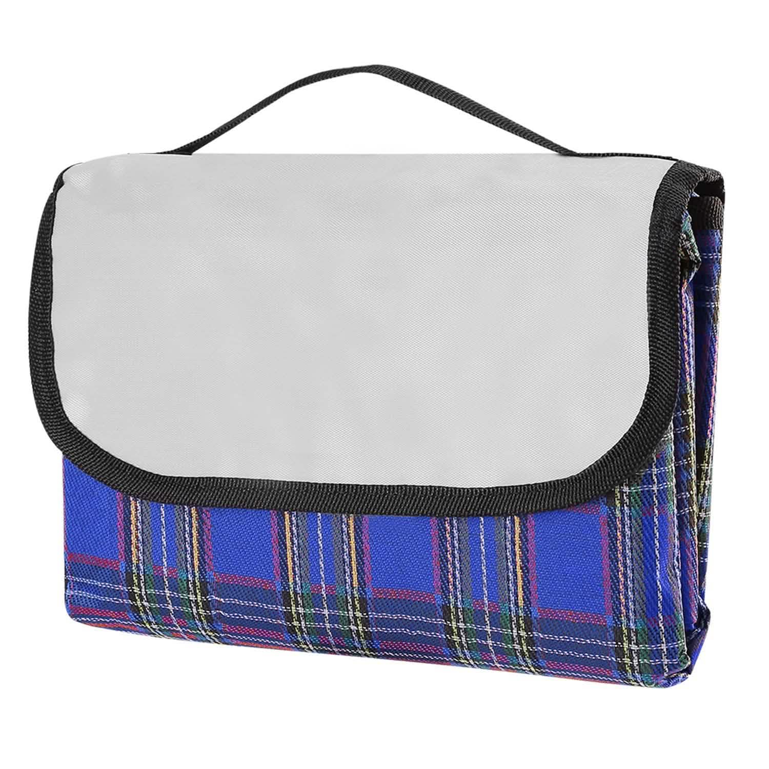 60" x 78" Foldable Waterproof Picnic Blanket with Strap Blue Outdoor Recreation - Tophatter Daily Deals