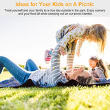 60" x 78" Foldable Waterproof Picnic Blanket with Strap Outdoor Recreation - Tophatter Daily Deals