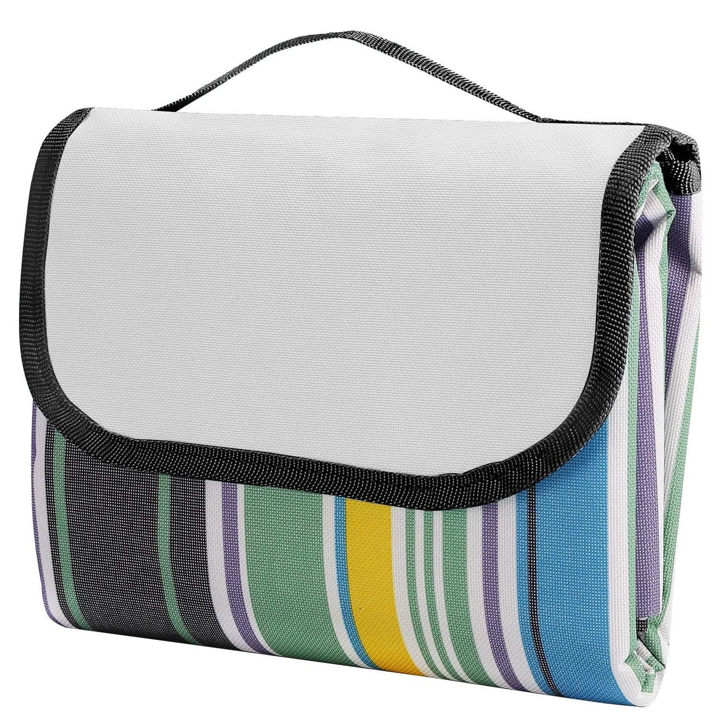60" x 78" Foldable Waterproof Picnic Blanket with Strap Stripe Outdoor Recreation - Tophatter Daily Deals
