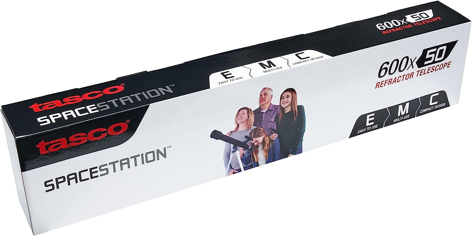TASCO Spacestation 600 x 50mm Refractor Telescope. (600X ZOOM) - Tophatter Daily Deals