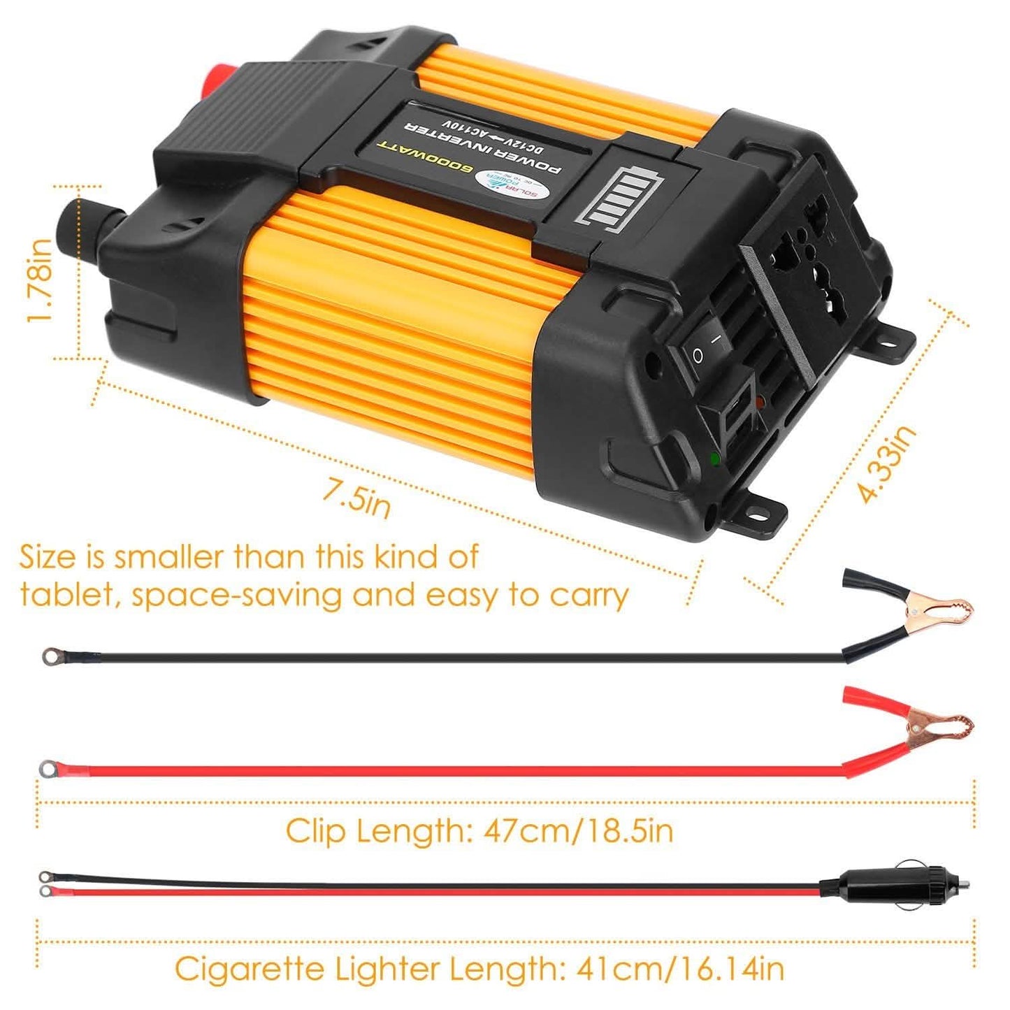 4000W Peak Power Inverter DC 1 Automotive - Tophatter Daily Deals
