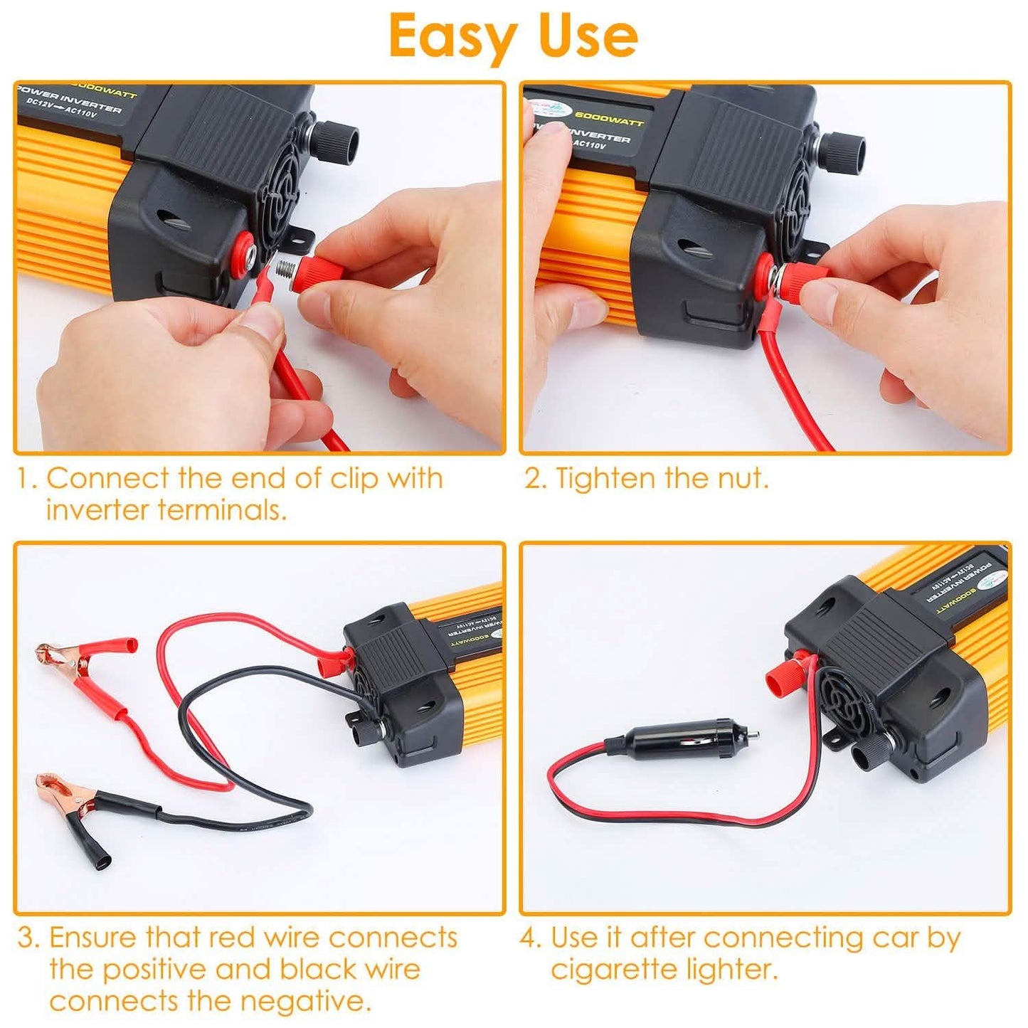 4000W Peak Power Inverter DC 1 Automotive - Tophatter Daily Deals