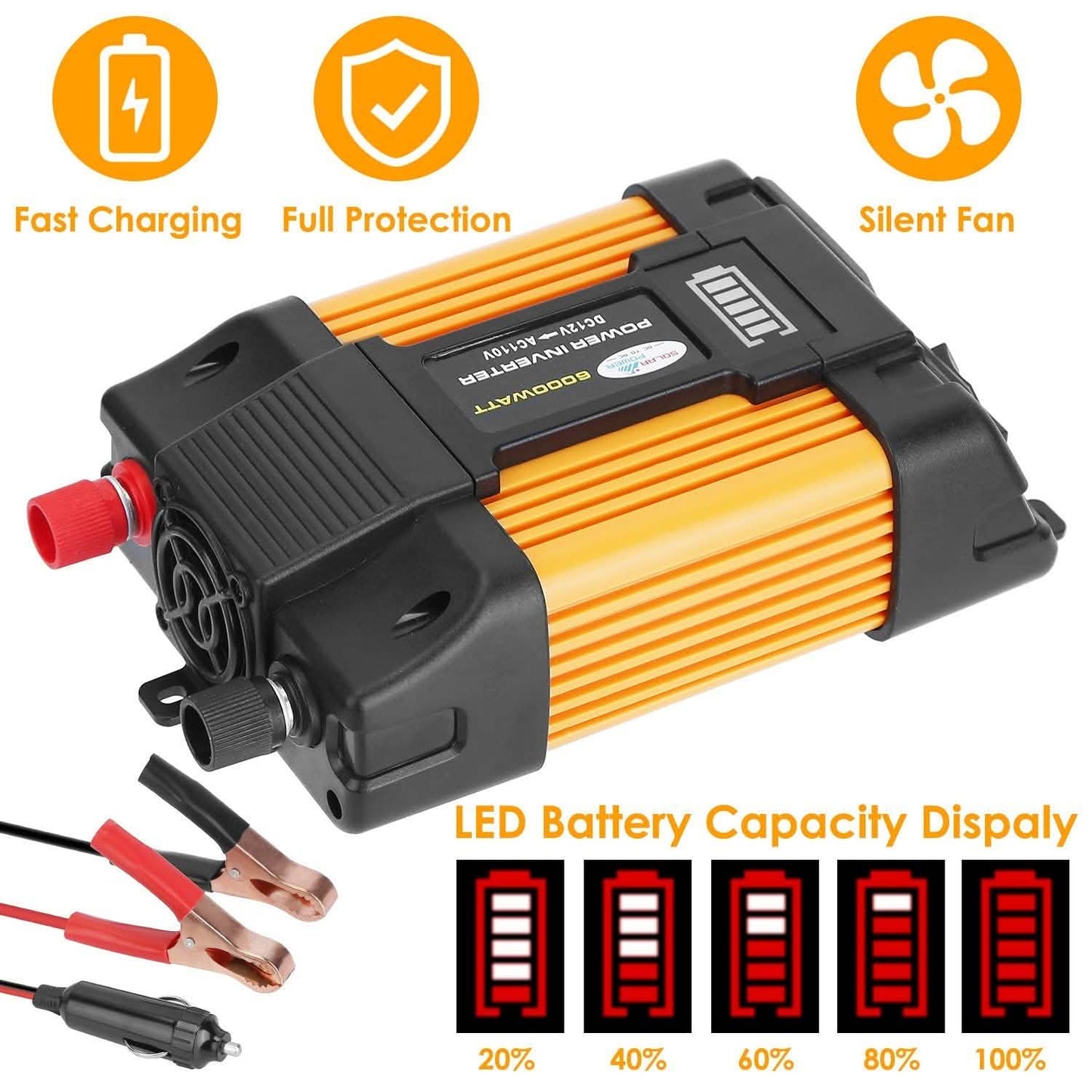 4000W Peak Power Inverter DC 1 Automotive - Tophatter Daily Deals