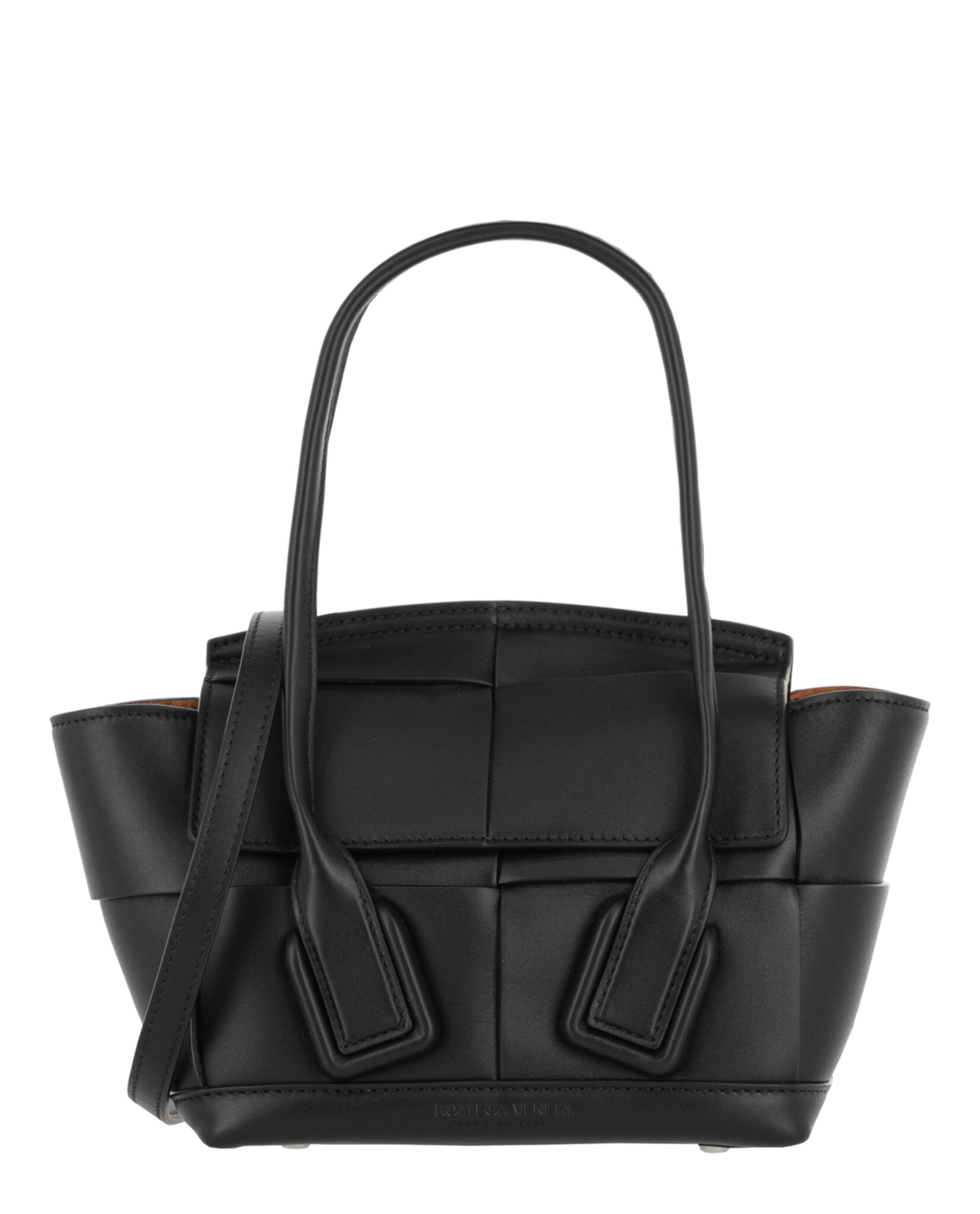 Bottega Veneta Arco 33 Mini Grainy Leather Top-Handle Bag Black-600606-VMAP1-1229-00049-NS Bags - Tophatter Daily Deals