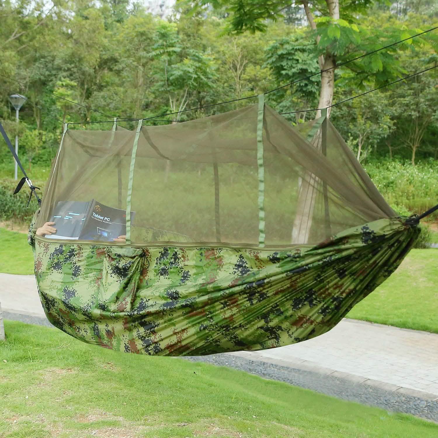 600lbs Load 2 Persons Hammock with Mosquito Net Outdoor Recreation - Tophatter Daily Deals