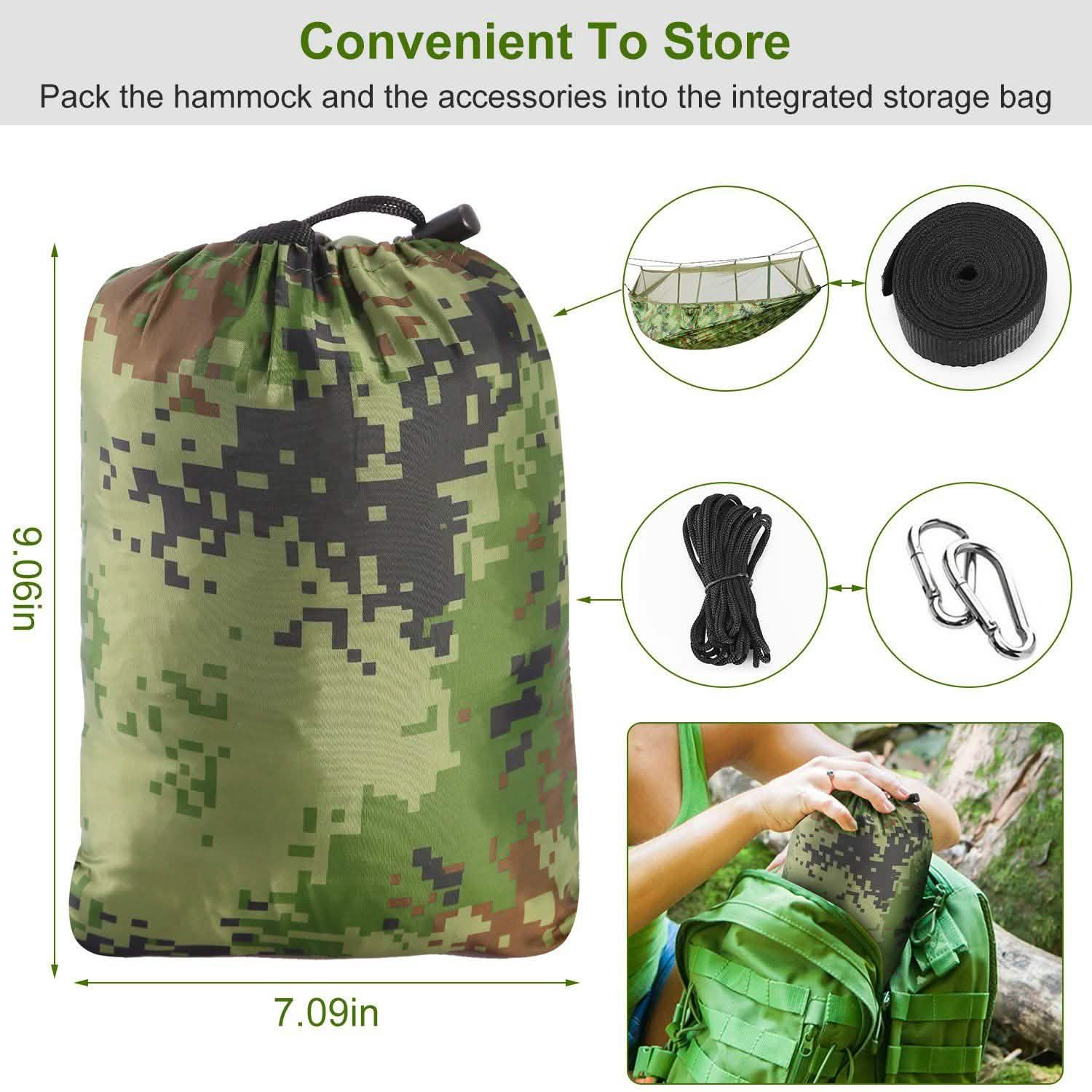 600lbs Load 2 Persons Hammock with Mosquito Net Outdoor Recreation - Tophatter Daily Deals