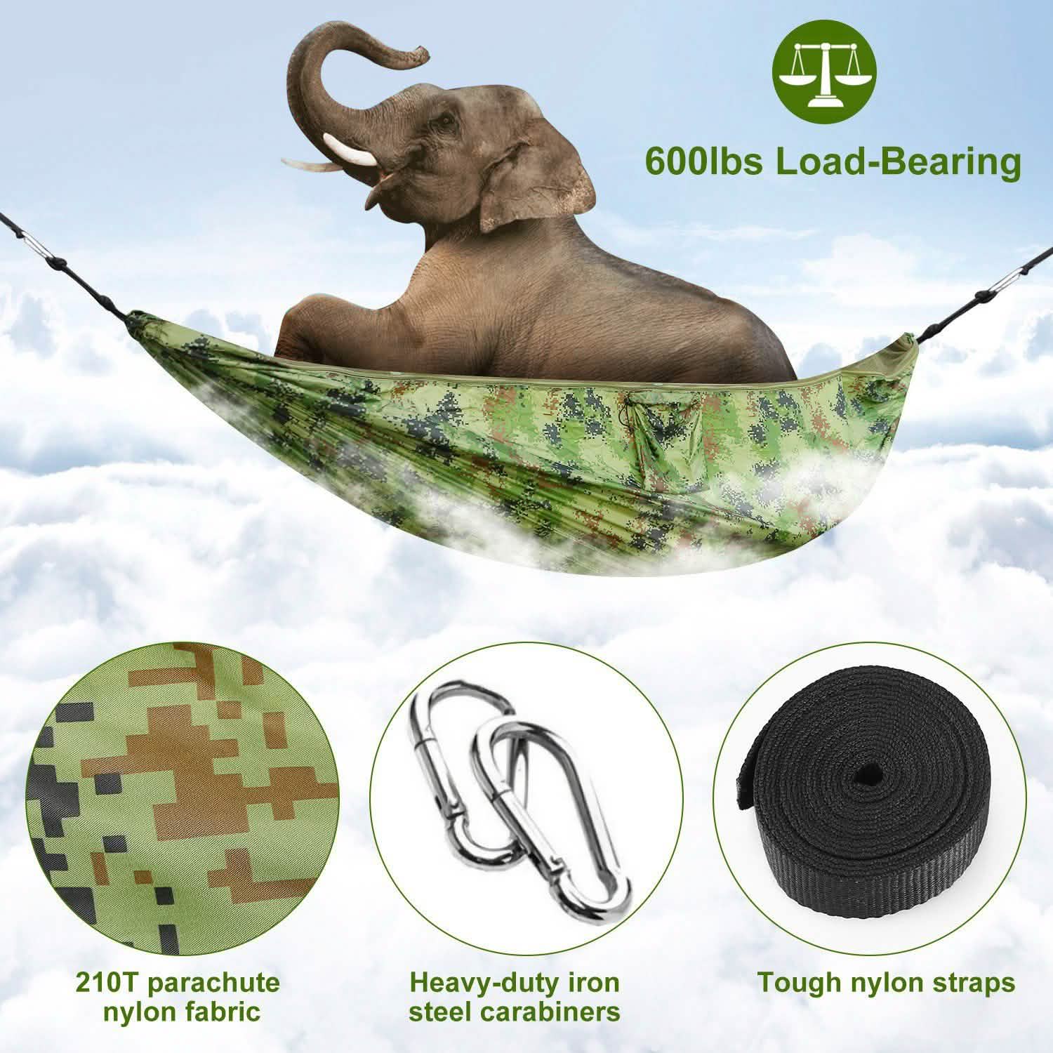 600lbs Load 2 Persons Hammock with Mosquito Net Outdoor Recreation - Tophatter Daily Deals