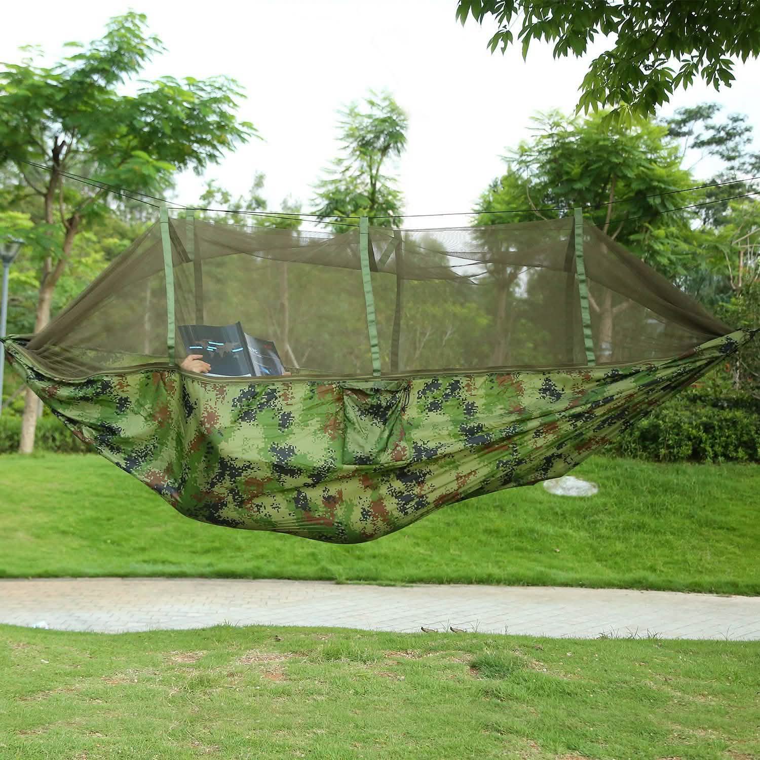 600lbs Load 2 Persons Hammock with Mosquito Net Outdoor Recreation - Tophatter Daily Deals