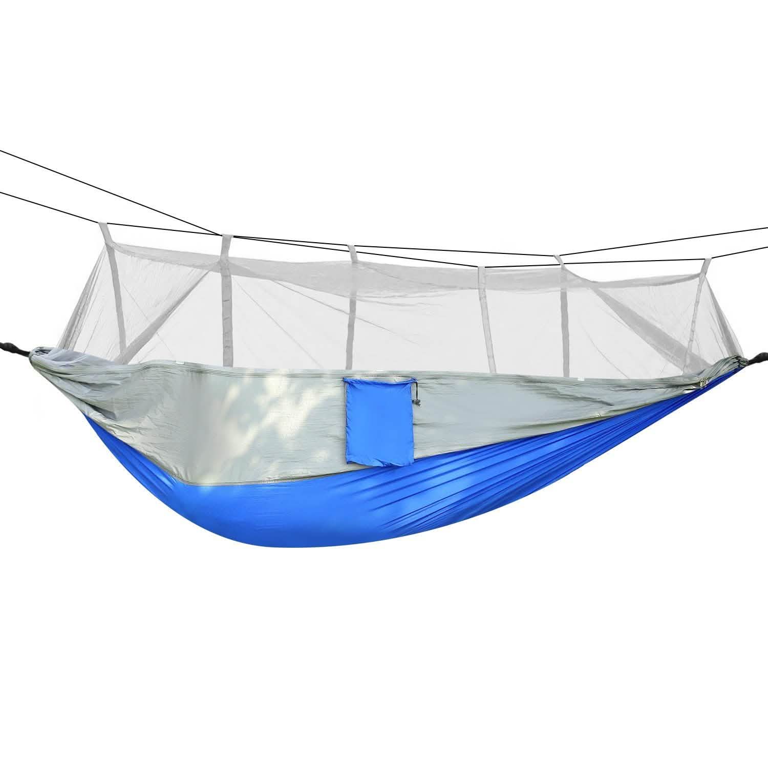 600lbs Load 2 Persons Hammock with Mosquito Net Gray Outdoor Recreation - Tophatter Daily Deals