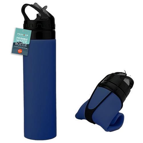 Collapsible Water Bottle Silicone - 600ml Collapsible Silicone Water Bottle Blue Sports & Outdoor - Tophatter Daily Deals