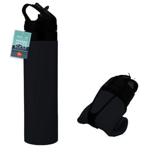 Collapsible Water Bottle Silicone - 600ml Collapsible Silicone Water Bottle Black Sports & Outdoor - Tophatter Daily Deals
