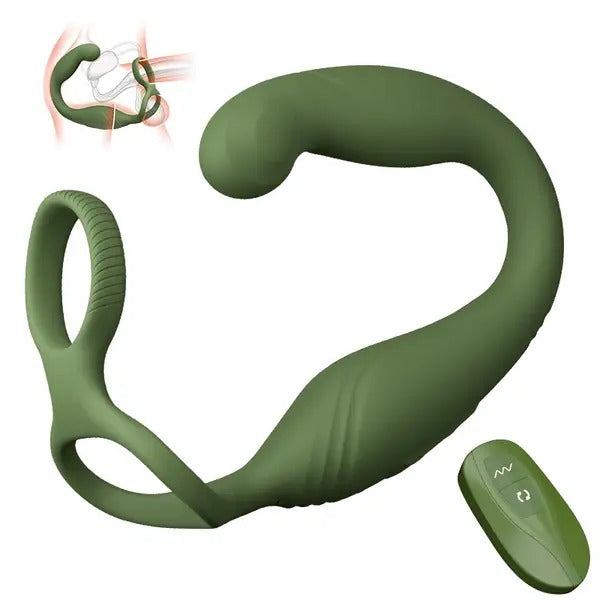 Warrior - C-Shaped 10 Swinging Vibrations Prostate Massager for Men Couple Gay Anal Toys - Tophatter Daily Deals