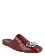 Balenciaga Croc Embossed Leather Cosy BB Mule Footwear - Tophatter Daily Deals