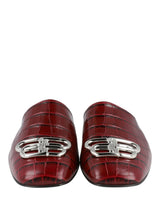 Balenciaga Croc Embossed Leather Cosy BB Mule Footwear - Tophatter Daily Deals
