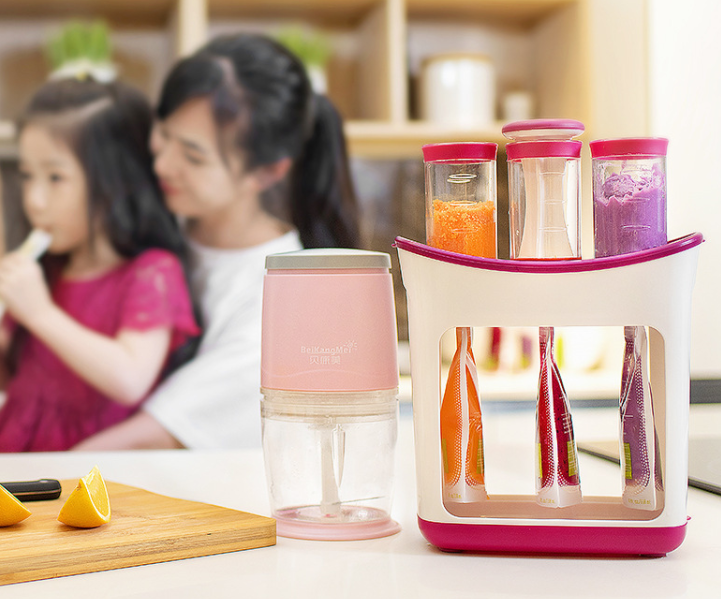 Baby Food Maker Squeeze Food Station Organic Food For Newborn Fruit Container Storage 0 - Tophatter Daily Deals