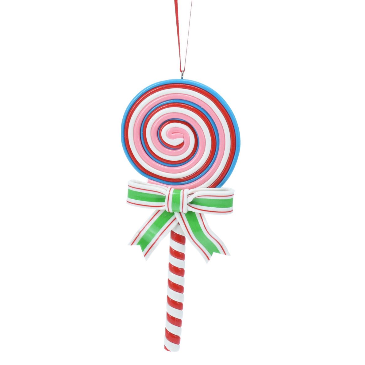 Lollipop Christmas Bauble | Candy Cane Lolly Christmas Tree Ornament - 16cm Baubles - Tophatter Daily Deals