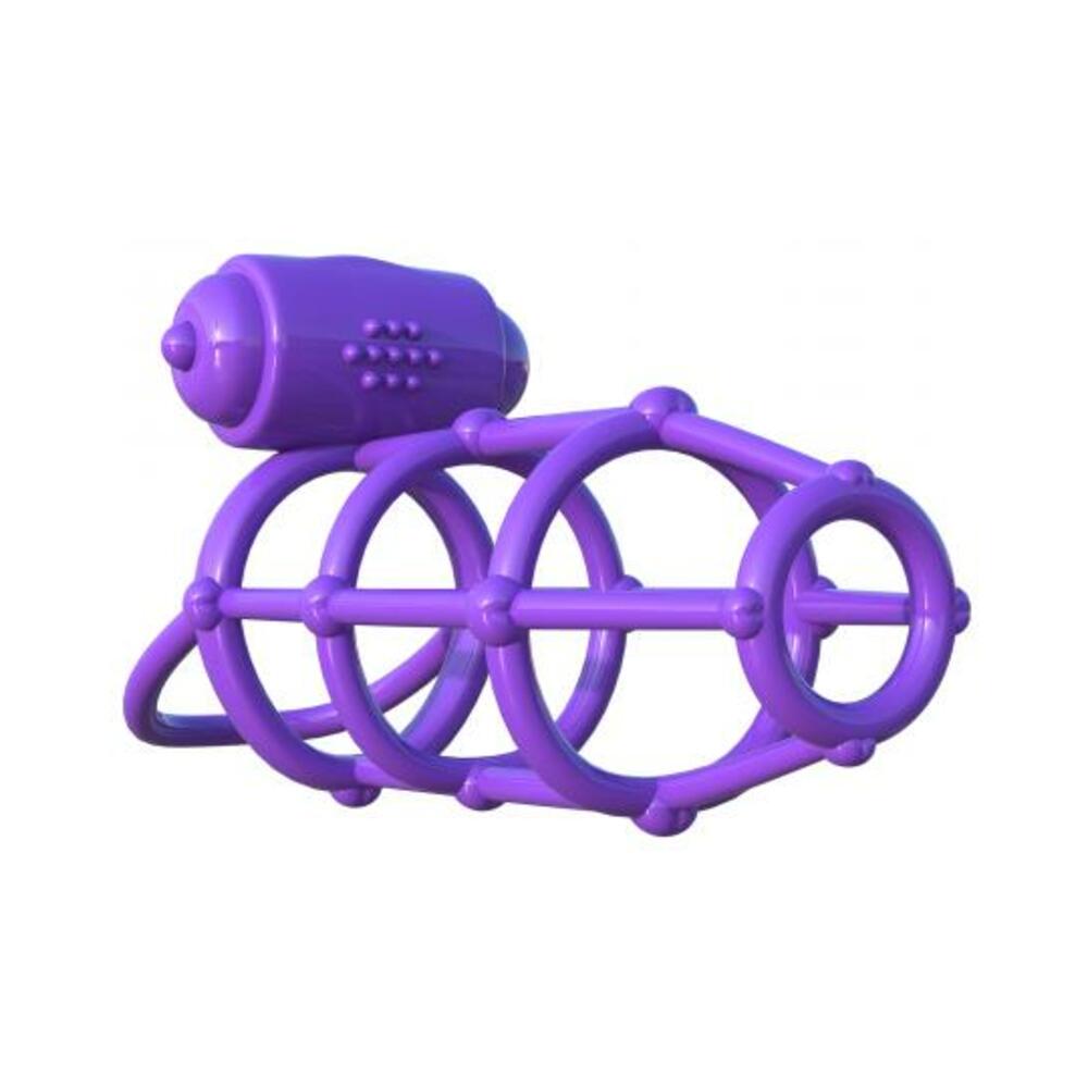 Fantasy C-Ringz Vibrating Climax Cage Purple - Tophatter Daily Deals
