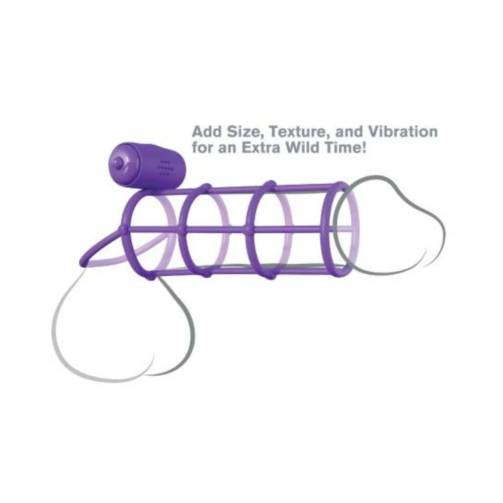 Fantasy C-Ringz Vibrating Climax Cage Purple - Tophatter Daily Deals