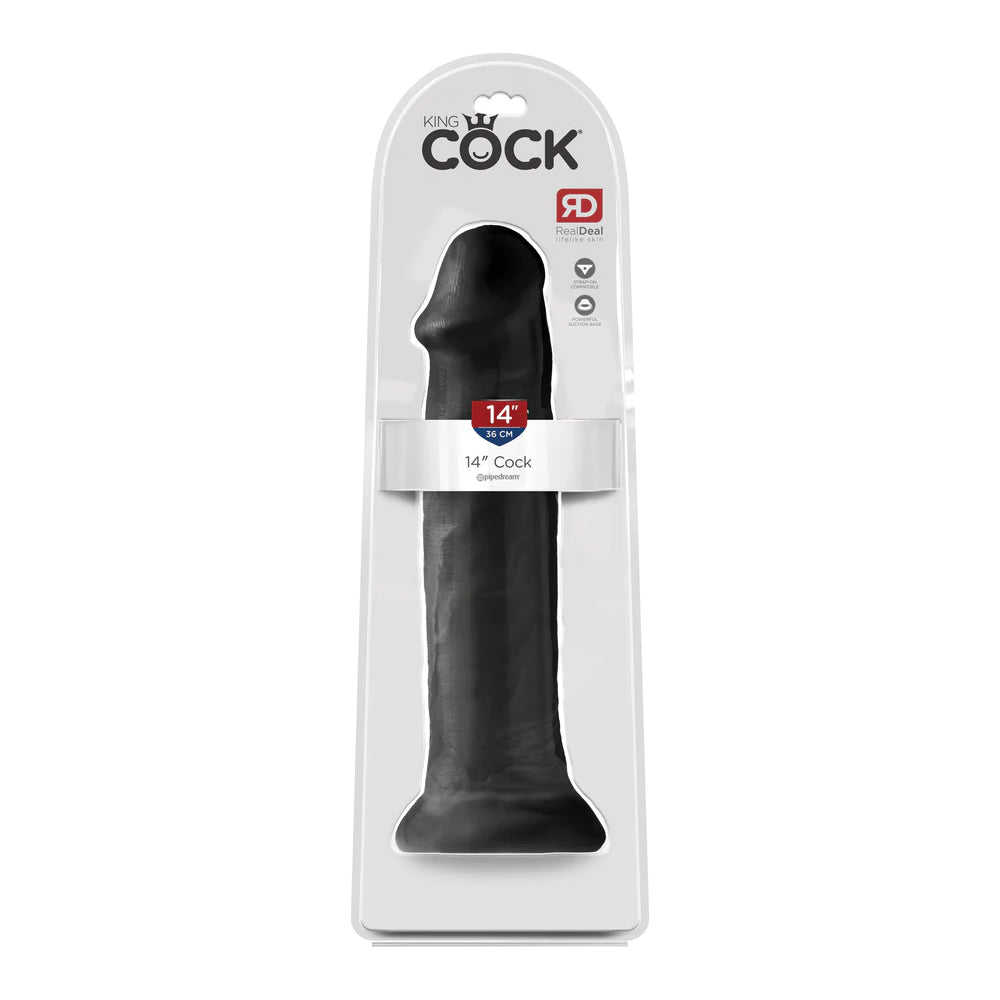 King Cock 14in Cock Black - Tophatter Daily Deals