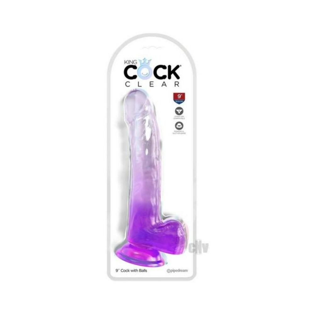 Kc 9 Cock Clear W/balls Purple - Tophatter Daily Deals