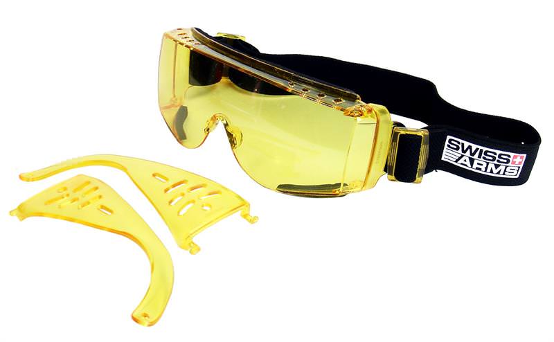 Tactical Airsoft Protective Goggles With Elastic Strap - Yellow Lens - Tophatter's Inc. Weapons Store Online Collectible Weapons - Tophatter Daily Deals