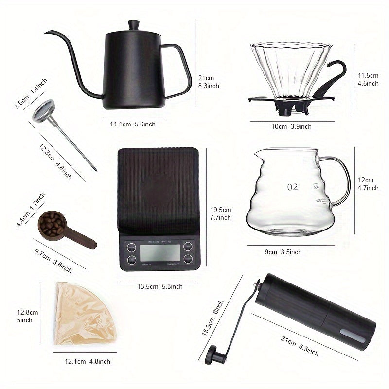 Coffee Kit Manual Gift Set (8pcs) Appliances > Kitchen Appliances > Coffee Machines & Accessories - Tophatter Daily Deals