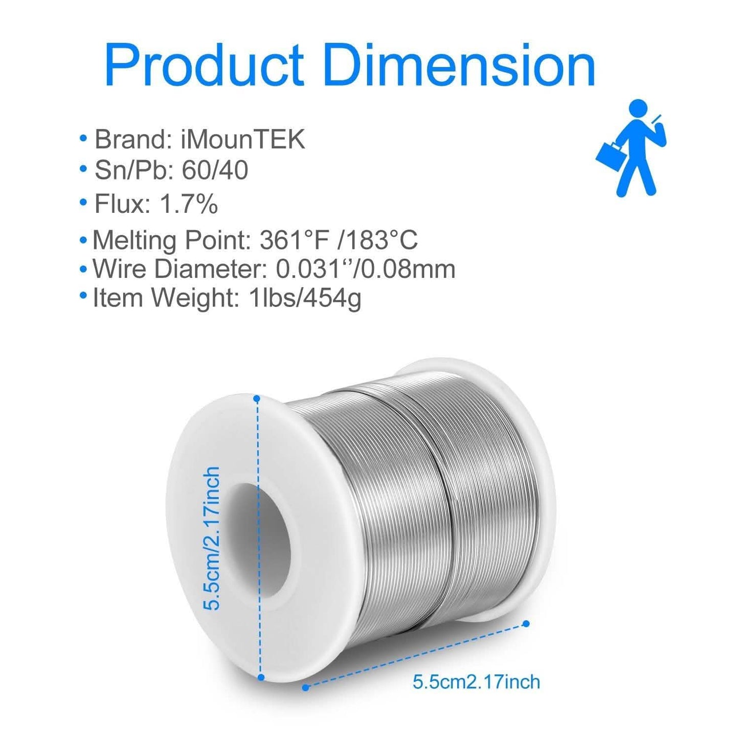 60/40 Tin Lead Rosin Core 0.8mm 1.7% Flux Electrical Solder Wire Everything Else - Tophatter Daily Deals