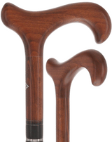 Cherrywood Derby Walking Cane: Triple Nickel Ring Design Derby Classic Walking Canes - Tophatter Daily Deals