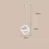 Bedside Chandelier Bedroom Dining Room Bar Long Line Single Head White square 0 - Tophatter Daily Deals