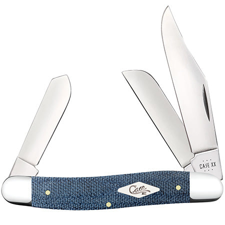Case Large Stockman - Smooth Blue Denim Canvas - 60513 Traditional Knives - Tophatter Daily Deals