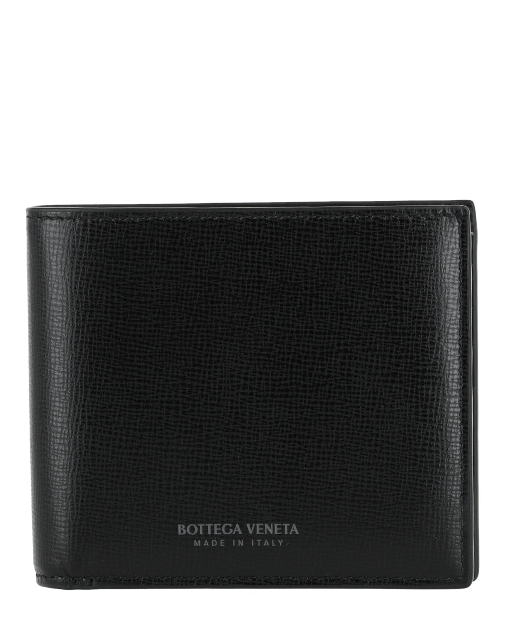 Bottega Veneta Stamped Logo Bifold Wallet Black-605721-VMA82-8803-00049-NS Bags - Tophatter Daily Deals