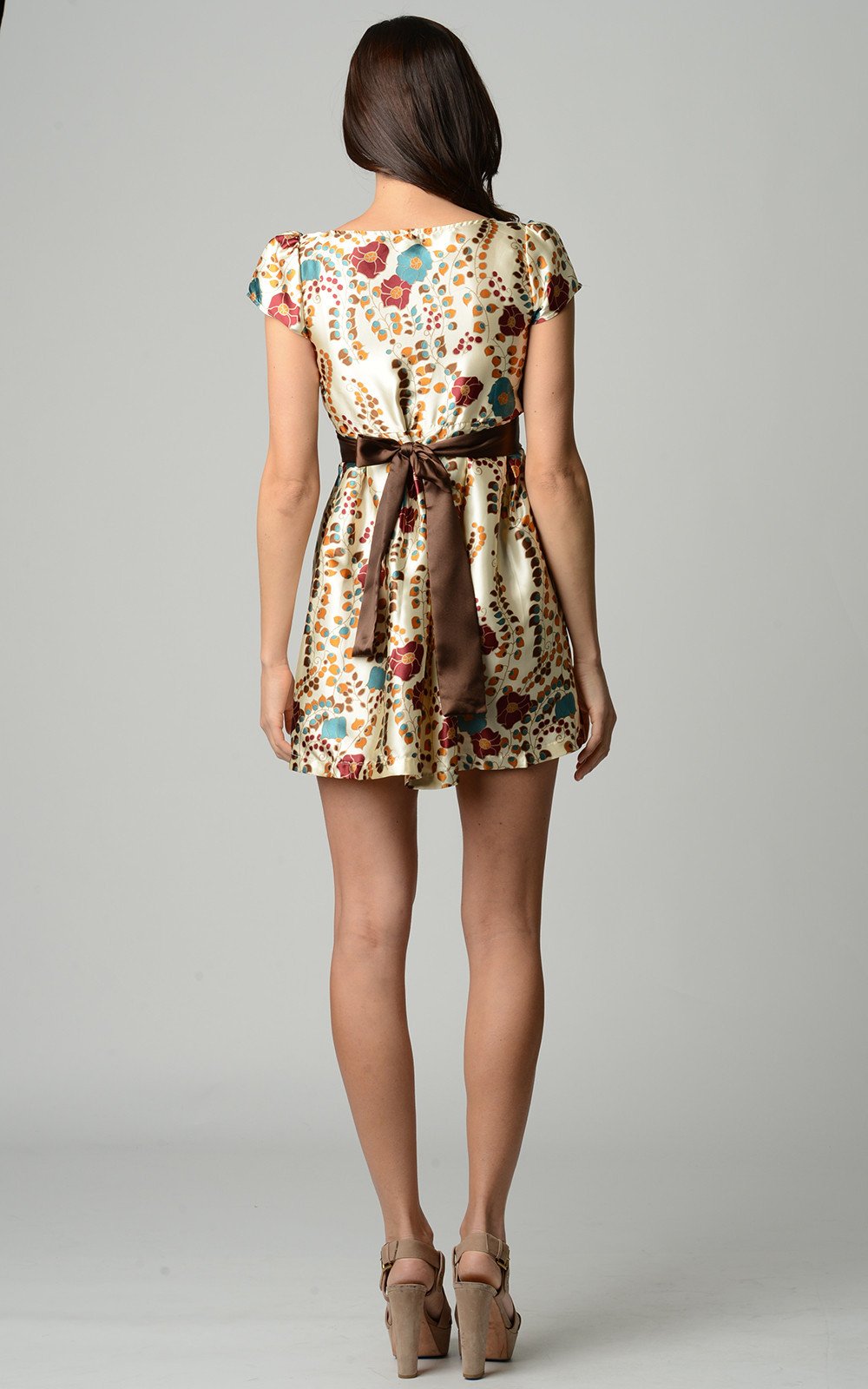 Women's Short Sleeve Printed Square Neck Dress Dresses / Mini - Tophatter Daily Deals