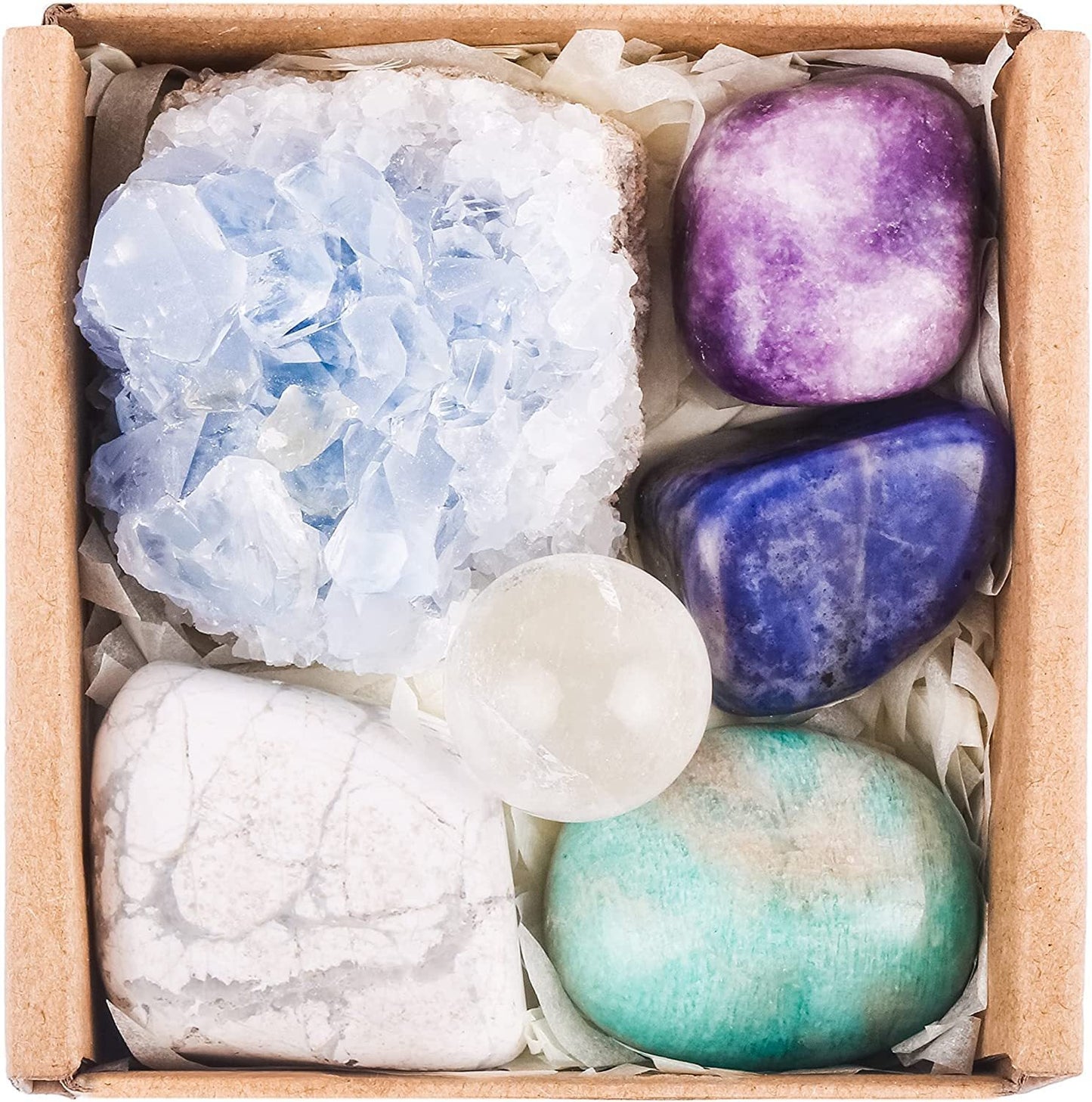 23 Piece Natural Crystal Stone Set Gift Box 0 - Tophatter Daily Deals