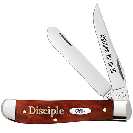 Case Knives Mini Trapper - Religious Chestnut Bone Smooth - 60868 Knives - Tophatter Daily Deals