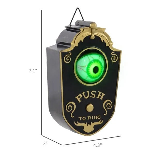 Halloween Decoration Light Up Eyeball Doorbell 2025 3D Changing Face Moving Picture Frame - Tophatter Daily Deals